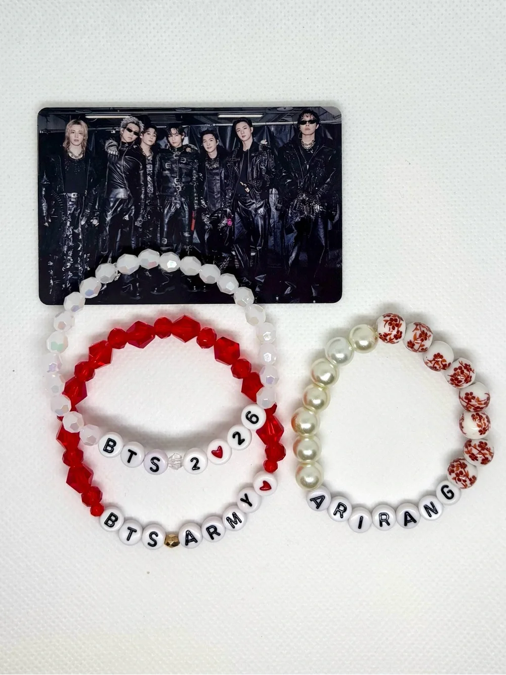 (4pcs) BTS ARMY 2026 ARIRANG BRACELET PHOTOCARD BUNDLE